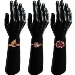 Set of 3 Stone-Studded Peacock Tie-Up Rakhis-image-21