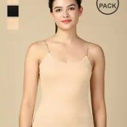 Women Pack of 3 Camisoles with Adjustable Straps-image-29