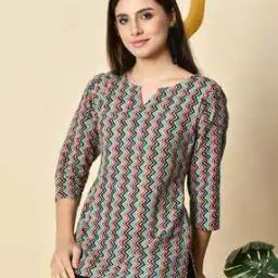 Women Chevron Print Top-image-42