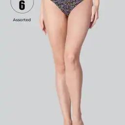 Pack of 6 Printed Bikini Panties  - Assorted-image-29