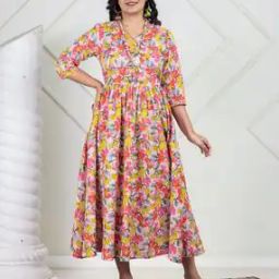Women Floral Angrakha Kurta-image-26
