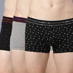 Pack of 3 Men Printed Trunks-picture-3