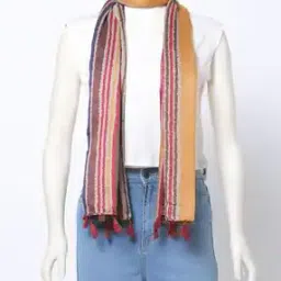 Striped Scarf with Tassels-picture-38