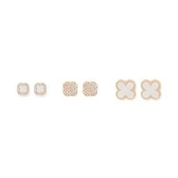 Women Set of 3 Stone-Studded Stud Earrings-image-32