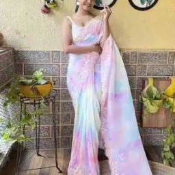 Women Embroidered & Embellished Saree with Blouse Piece-image-98
