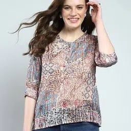 monte carlo Women Printed Regular Fit Top-picture-13