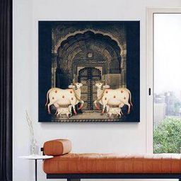 999store Cows with Calves Intricate Archway Wall Art-picture-0