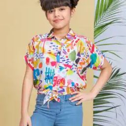 Girls Printed Regular Fit Top-picture-52