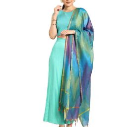 aarrah Abstract Print Dupatta with Tassels image 1