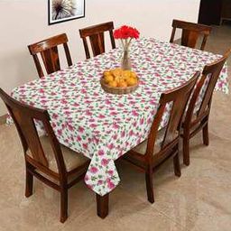 Floral Print 6-Seater Cotton Table Cover-image-49