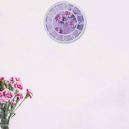 Floral Print Round Shaped Wall Clock-image-57