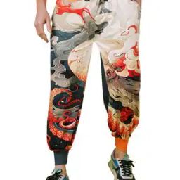 Men Printed Joggers with Elasticated Drawstring Waist-picture-23