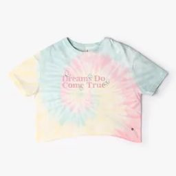Girls Typographic Print Regular Fit Crew-Neck T-Shirt-picture-24