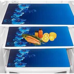 Set of 3 Fridge Mats with Floral Print-16