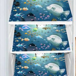 revexo Set of 3 Graphic Print Fridge Mats image 1