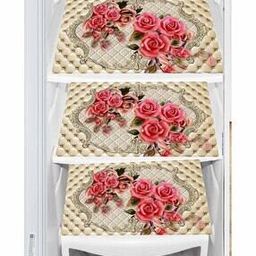 Set of 3 Floral Print Fridge Mats-27