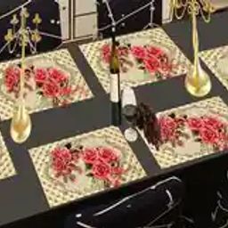 Set of 6 Floral Print Placemats-24