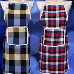 Set of 2 Checked Aprons with Patch Pocket-image-62