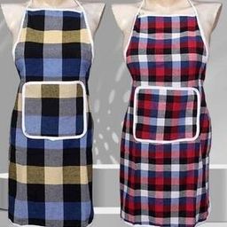 Set of 2 Checked Aprons with Patch Pocket-image-56