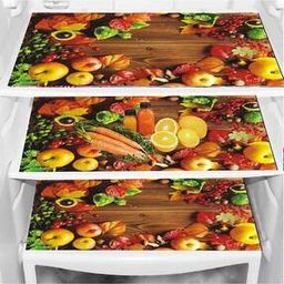 Set of 3 Graphic Print Fridge Mats-13