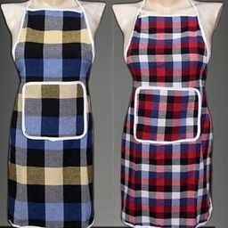Set of 2 Checked Aprons with Patch Pocket-image-87