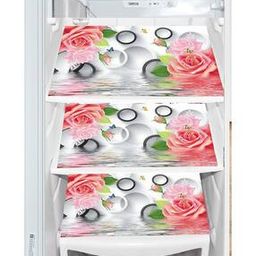 Set of 3 Floral Print Fridge Mats-image-95