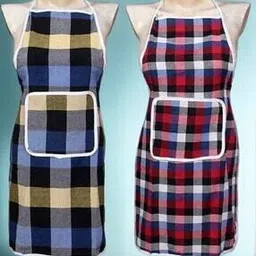 Set of 2 Checked Aprons with Patch Pocket-image-42