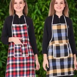 Set of 2 Checked Aprons with Patch Pocket-picture-33