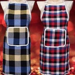 Set of 2 Checked Aprons with Patch Pocket-image-25