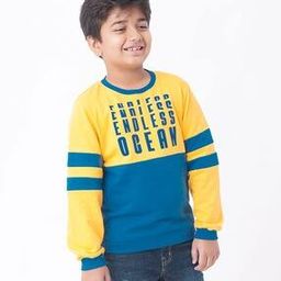 Typographic Print Sustainable Round-Neck Sweatshirt-image-103