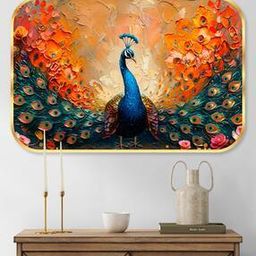 Peacock Print Wall Art Painting-image-65