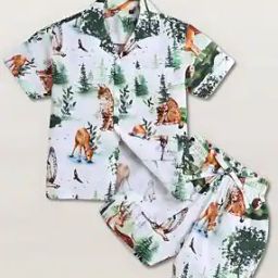 Boys Printed Shirt & Shorts Set -11