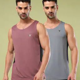 Pack of 2 Men Colourblock Sleeveless Vests-image-29