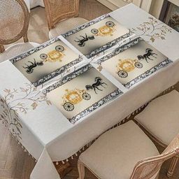 cread craft Dinning Table Printed Placemats Set    image 1