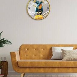 Printed Round Analogue Wall Clock -13