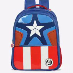 Captain America Print 16" Backpack with Hood-16