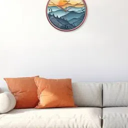Printed Round Analogue Wall Clock-15