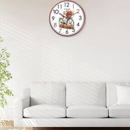 Printed Round Analogue Wall Clock-40