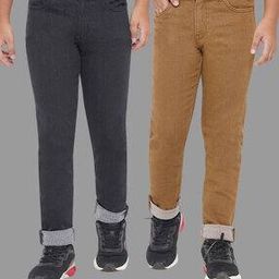 dais  Boys Pack of 2 Cotton Slim Jeans-picture-31