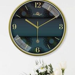 Floral Print Round-Shaped Wall Clock-18