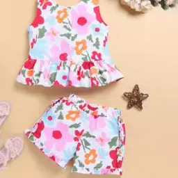 Girls Printed Shorts with Top-image-39