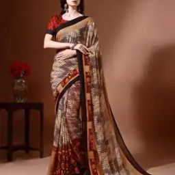 Leaf Print Saree-image-55