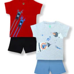 Pack of 2 Cotton Graphic Set-image-87
