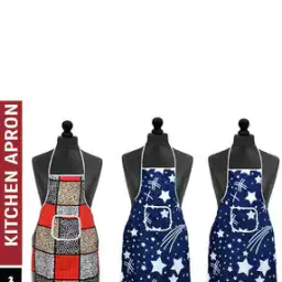 Pack of 3 Printed Cotton Aprons-image-23