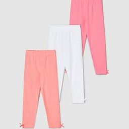 Pack of 3 Girls Leggings with Elasticated Waist-image-46