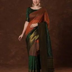 Women Woven Saree with Contrast Border-image-64
