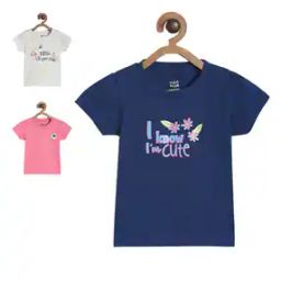 Pack of 3 Printed Round-Neck Tops-image-12