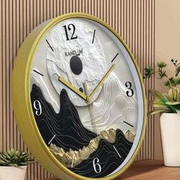 Embossed Round-Shaped Dial Wall Clock-image-27