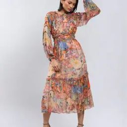 Printed Tiered Dress-image-27