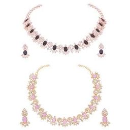 Women Fusion Necklace And Earrings Set-image-36